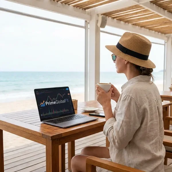 Digital nomad trader portrait